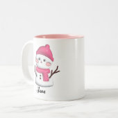 Aangepast kerstcadeau voor koffie tweekleurige koffiemok (Voorkant links)