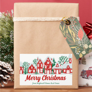 Aangepast Kerstcadeau voor Makelaarskantoor Rechthoekige Sticker