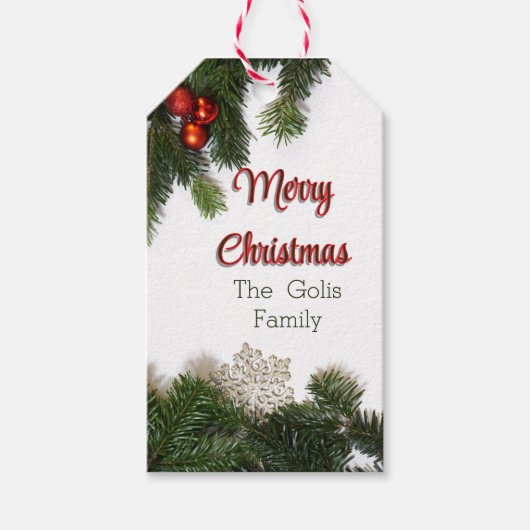 Aangepast kerstcadeaukaartje cadeaulabel (Voorkant)