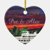 Aangepast kerstcadeautje - Eerste Kerstmis Keramisch Ornament (Voorkant)