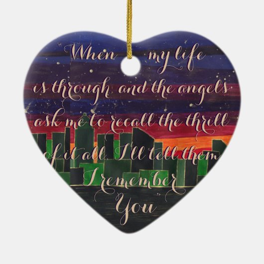 Aangepast kerstcadeautje - Eerste Kerstmis Keramisch Ornament (Achterkant)