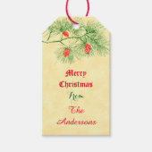 Aangepast  kerstcadeautje met groen lijntje Label Cadeaulabel (Voorkant)