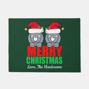 Aangepast kerstcadeautje met kerst deurmat