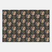 Aangepast kerstcadeautje met kerstcadeaus - zwart inpakpapier vel (Voorkant 2)