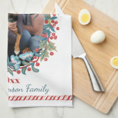 Aangepast kerstcadeautje met snoepriet theedoek (Quarter Fold)