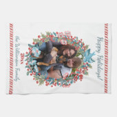 Aangepast kerstcadeautje met snoepriet theedoek (Horizontaal)