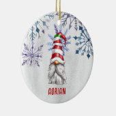 Aangepast kerstcadeautje op maat keramisch ornament (Rechts)