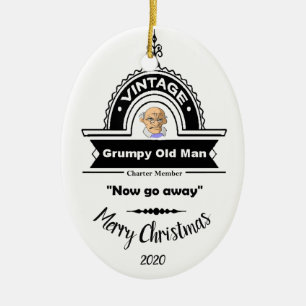 Aangepast kerstcadeautje oude Man Club Fun Keramisch Ornament