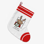 Aangepast kerstcadeautje voor baby's eerste Baby Grote Kerstsok (Voorkant (Hangend))