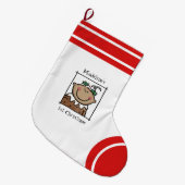 Aangepast kerstcadeautje voor baby's eerste Baby Grote Kerstsok (Voorkant (Hangend))