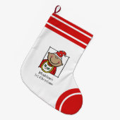 Aangepast kerstcadeautje voor baby's eerste Baby Grote Kerstsok (Voorkant (Hangend))