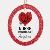 Aangepast kerstcadeautje voor verpleegkundigen keramisch ornament (Links)