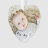 aangepast kerstdecor, aangepaste familiefoto ornament (voorkant)