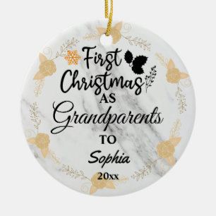 Aangepast kerstfeest als grootouders 2021 keramisch ornament
