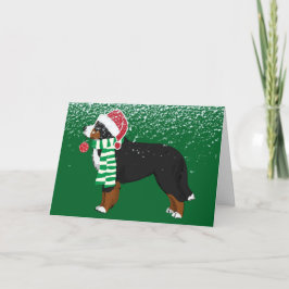 Aangepast kerstfeest Bernese Mountain Holiday Dog Feestdagen Kaart