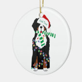 Aangepast kerstfeest Bernese Mountain Holiday Dog Keramisch Ornament (Links)