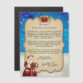 Aangepast kerstfeest  blauwe brief van de Kerstman (Voorkant / Achterkant)