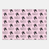 Aangepast kerstfeest  Funny Santa Pink Inpakpapier Vel (Voorkant)