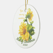 Aangepast kerstfeest Je bent mijn Sunshine Quote Keramisch Ornament (Links)
