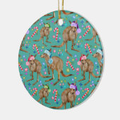 Aangepast kerstfeest Kangaroo Keramisch Ornament (Links)