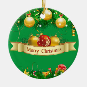 Aangepast kerstfeest keramisch ornament