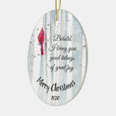 Aangepast kerstfeest Luke 2:10 Grote Joy Keramisch Ornament (Links)