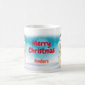 Aangepast kerstfeest met kerstcadeaus Santa Hat Bi Koffiemok (Center)