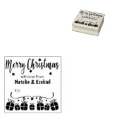 Aangepast kerstfeest met liefde voor, rubberstempel (Gestempeld)