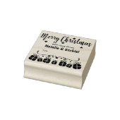 Aangepast kerstfeest met liefde voor, rubberstempel (Stempel)