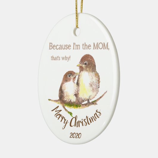 Aangepast kerstfeest omdat ik de mam ben keramisch ornament (Links)