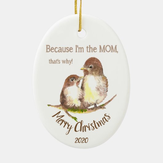 Aangepast kerstfeest omdat ik de mam ben keramisch ornament (Achterkant)