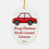 Aangepast kerstfeest op de wereld met de grootste  keramisch ornament (Voorkant)