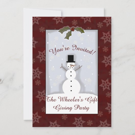 Aangepast kerstfeest Uitnodigen Kaart (Voorkant)