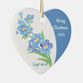 Aangepast kerstfeest vergeet me niet, geen bloem keramisch ornament (Rechts)