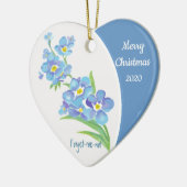 Aangepast kerstfeest vergeet me niet, geen bloem keramisch ornament (Links)