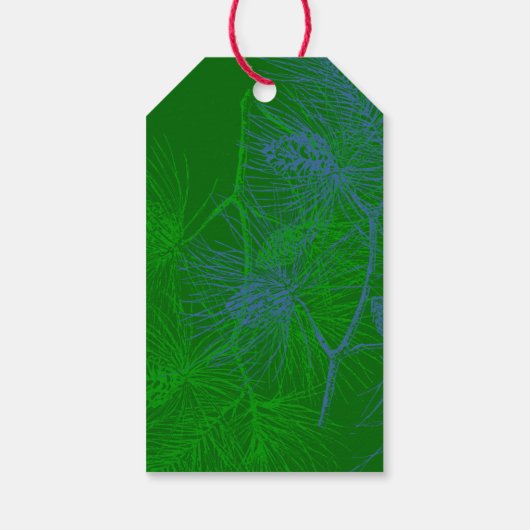 Aangepast kerstfeestdag met groen Label met cadeau Cadeaulabel (Achterkant)