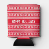 Aangepast kerstfeestdag noordelijk sneeuwvlokpatro blikjeskoeler (Achterkant)