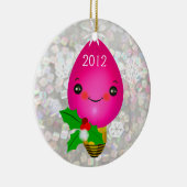 Aangepast kerstfotoornament voor baby's eerste ker keramisch ornament (Rechts)