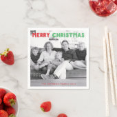 Aangepast kerstfotopapier voor fijne kerst Napkins Servetten (Insitu)
