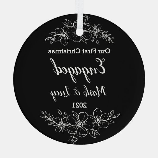 Aangepast kerstglas kerstglas glas ornament (Achterkant)