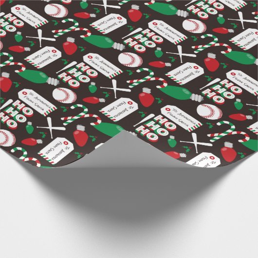 Aangepast kersthonkbalkpapier cadeaupapier (Hoek)