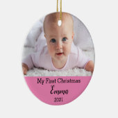 Aangepast kerstkeramiek voor baby's keramisch ornament (Rechts)