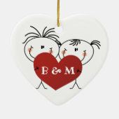 Aangepast kerstkeramisch kerstkeramisch Ornament (Achterkant)