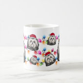 Aangepast kerstkerstfeest met Havaneshoofd Santa H Koffiemok (Center)