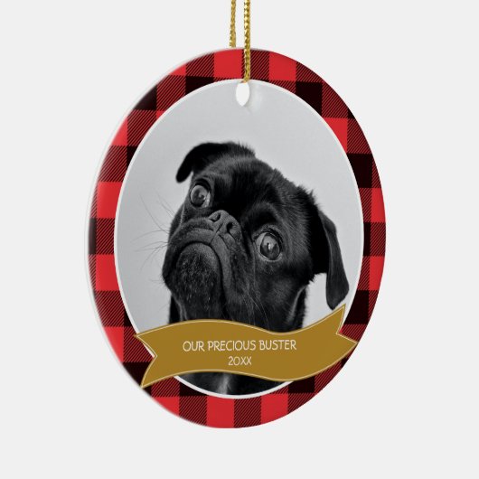 Aangepast kerstkerstversiering met foto-buffet keramisch ornament (Rechts)