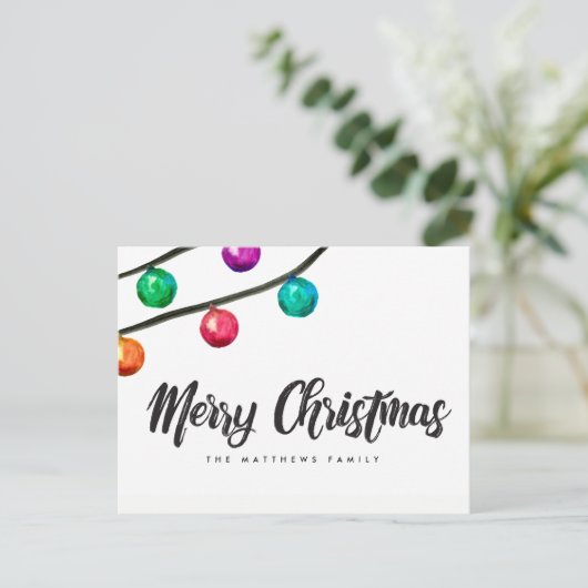 Aangepast kerstkerstversierversiering met Waterver Feestdagenkaart (Staand voorkant)