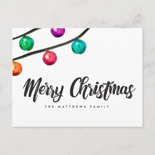 Aangepast kerstkerstversierversiering met Waterver Feestdagenkaart (Voorkant)