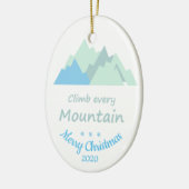 Aangepast kerstklimmen Elke bergbeklimming Keramisch Ornament (Links)