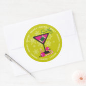 aangepast kerstlabel voor martinineslangen ronde sticker (Envelop)