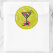 aangepast kerstlabel voor martinineslangen ronde sticker (Tas)